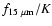 $f_{15~\mu\rm m}/K$