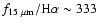 $f_{15~\mu \rm m}/\rm H\alpha\sim333$