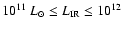 $10^{11}~L_{\odot}\leq L_{\rm IR} \leq 10^{12}$
