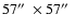 $57\hbox{$^{\prime\prime}$ }\times57\hbox{$^{\prime\prime}$ }$