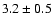 $3.2\pm0.5$