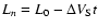$L_{n} = L_{0} - \Delta V_{\rm S}t$