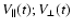 ${V_{\Vert}(t); V_{\bot}(t)}$