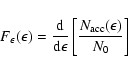 \begin{displaymath}F_{\epsilon}(\epsilon) = \frac{{\rm d}}{{\rm d}\epsilon}
\left [\frac{N_{\rm acc}(\epsilon)}{N_{0}} \right ]
\end{displaymath}