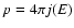 $p = 4\pi j(E) $