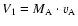 $V_{1} = M_{\rm A} \cdot v_{\rm A}$
