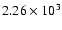 $2.26 \times 10^{3}$