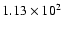 $1.13 \times 10^{2}$