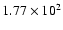 $1.77 \times 10^{2}$
