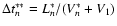 $\Delta t_{n}^{\ast \ast} = L_{n}^{\ast}/(V_{n}^{\ast}+V_{1})$