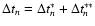 $\Delta t_{n} = \Delta t_{n}^{\ast} + \Delta t_{n}^{\ast \ast}$