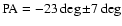 ${\rm PA}=-23 \deg \pm 7\deg$