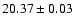 $20.37\pm0.03$