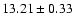 $13.21\pm0.33$