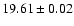 $19.61\pm0.02$