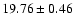 $19.76\pm0.46$