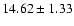 $14.62\pm1.33$