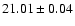 $21.01\pm0.04$