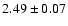 $2.49\pm0.07$