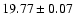 $19.77\pm0.07$