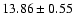 $13.86\pm0.55$