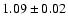 $1.09\pm0.02$