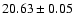 $20.63\pm0.05$