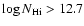 ${\rm log}\, N_{\rm H{\sc i}} > 12.7$