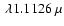 $~\lambda1.1126~\mu$