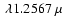 $~\lambda 1.2567~\mu$