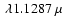 $~\lambda 1.1287~\mu$
