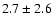$2.7\pm2.6$