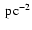 ${\rm ~pc}^{-2}$