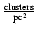 $\frac{{\rm clusters}}{{\rm ~pc}^{2}}$