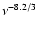 $\nu^{-8.2/3}$