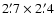 $2\farcm7 \times 2\farcm4$