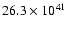 $26.3 \times 10^{41}$