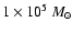 $1 \times 10^{5}~M_{\odot}$