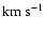 ${\rm km~ s^{-1}}$