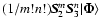 $(1/m! n!) \vec {S}_2^m \vec{S}_3^n\vert\vec{\Phi}\rangle$