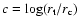 $c = \log(r_{\rm t}/r_{\rm c})$