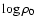 $\log \rho_0$