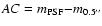 \( AC=m_{\rm PSF}{-}m_{0.5''}
\)