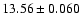 $13.56\pm0.060$