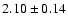 $2.10\pm0.14$