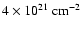 $4\times10^{21}~{\rm cm}^{-2}$