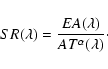 \begin{displaymath}SR(\lambda) = \frac{EA(\lambda)}
{AT^\alpha(\lambda)}\cdot
\end{displaymath}
