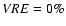 $VRE=0\%$
