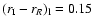 $(r_{\rm I}-r_R)_{\rm l} = 0.15$