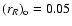 $(r_R)_{\rm o}=0.05$